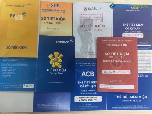 Sổ tiết kiệm của nhiều ngân hàng Việt Nam – giấy tờ quan trọng khi chứng minh tài chính xin visa