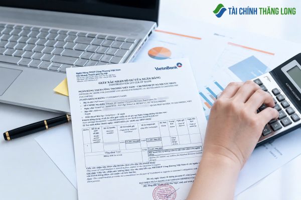 Giấy xác nhận số dư tài khoản ngân hàng